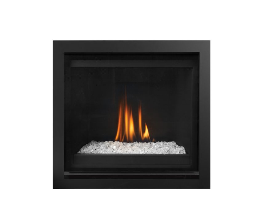 Black fireplace insert