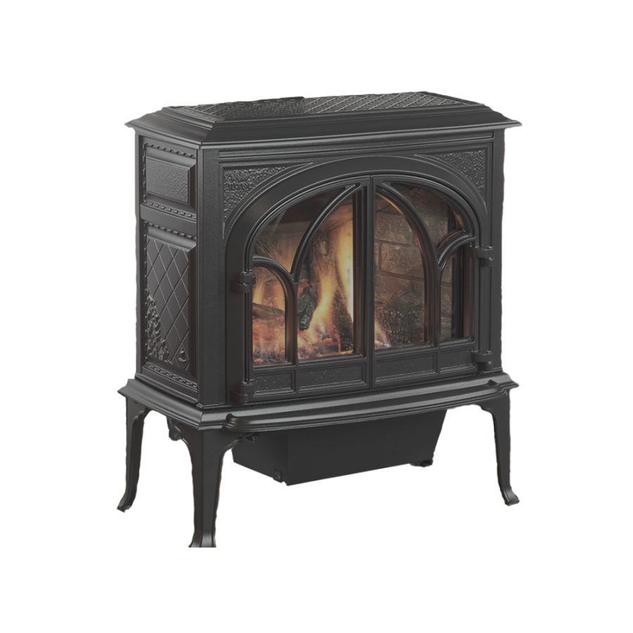 Black gas stove