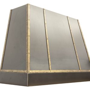 Aged brass range hood