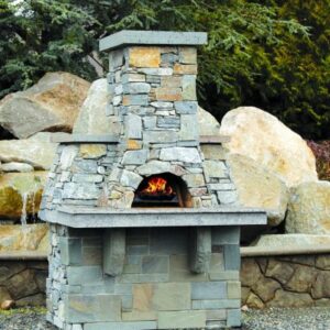 Outdoor stone pizza oven