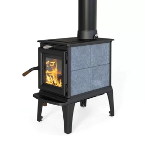 Small wood burning stove silhouette