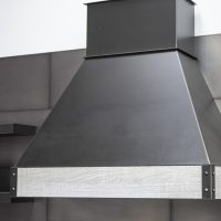 Modern stainless steel range hood