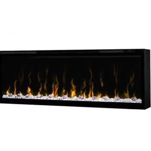 Silhouette of an electric fireplace