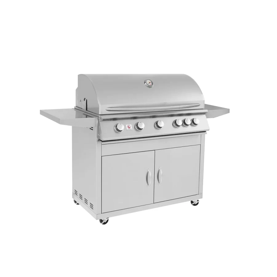 Stainless steel grill silhouette