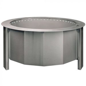 Outdoor steel smokeless fire pit silhouette