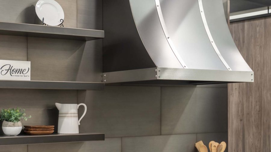 Steel range hood